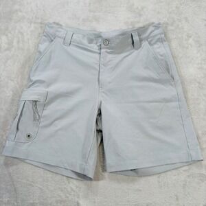Columbia PFG Performance Fishing Shorts Mens 32 Grey 8 Inseam
